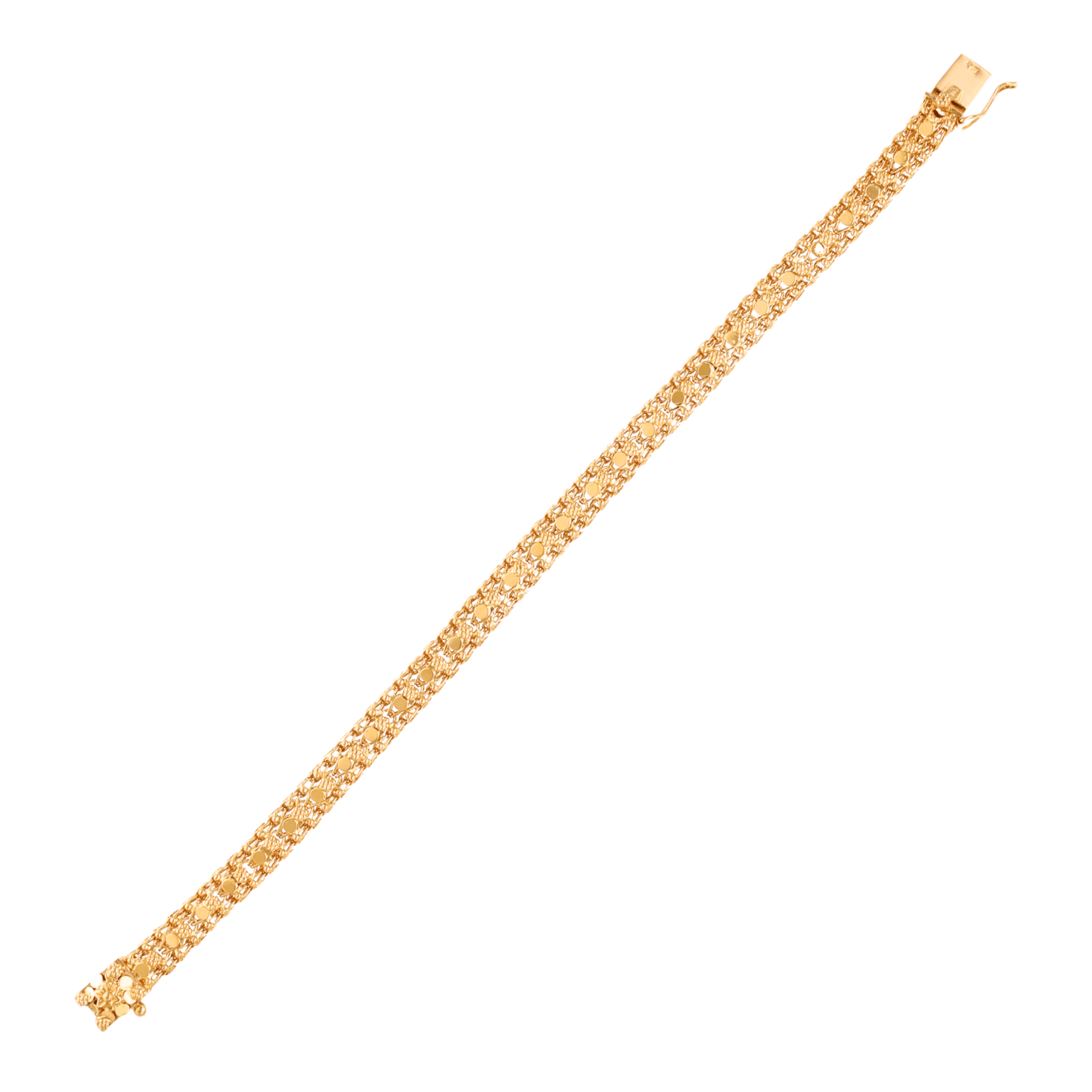 Pulseira Bracelete em Ouro 19kl com Caramujos (19cm) - Loja do Ouro