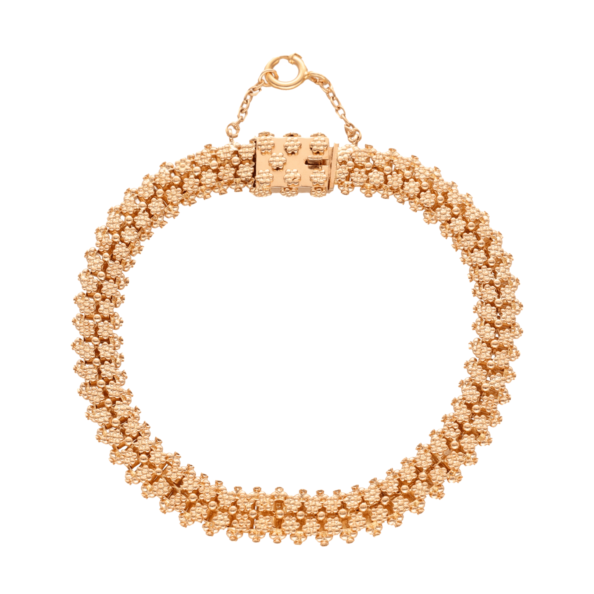 Pulseira Bracelete em Ouro 19kl com Caramujos (20cm) - Loja do Ouro