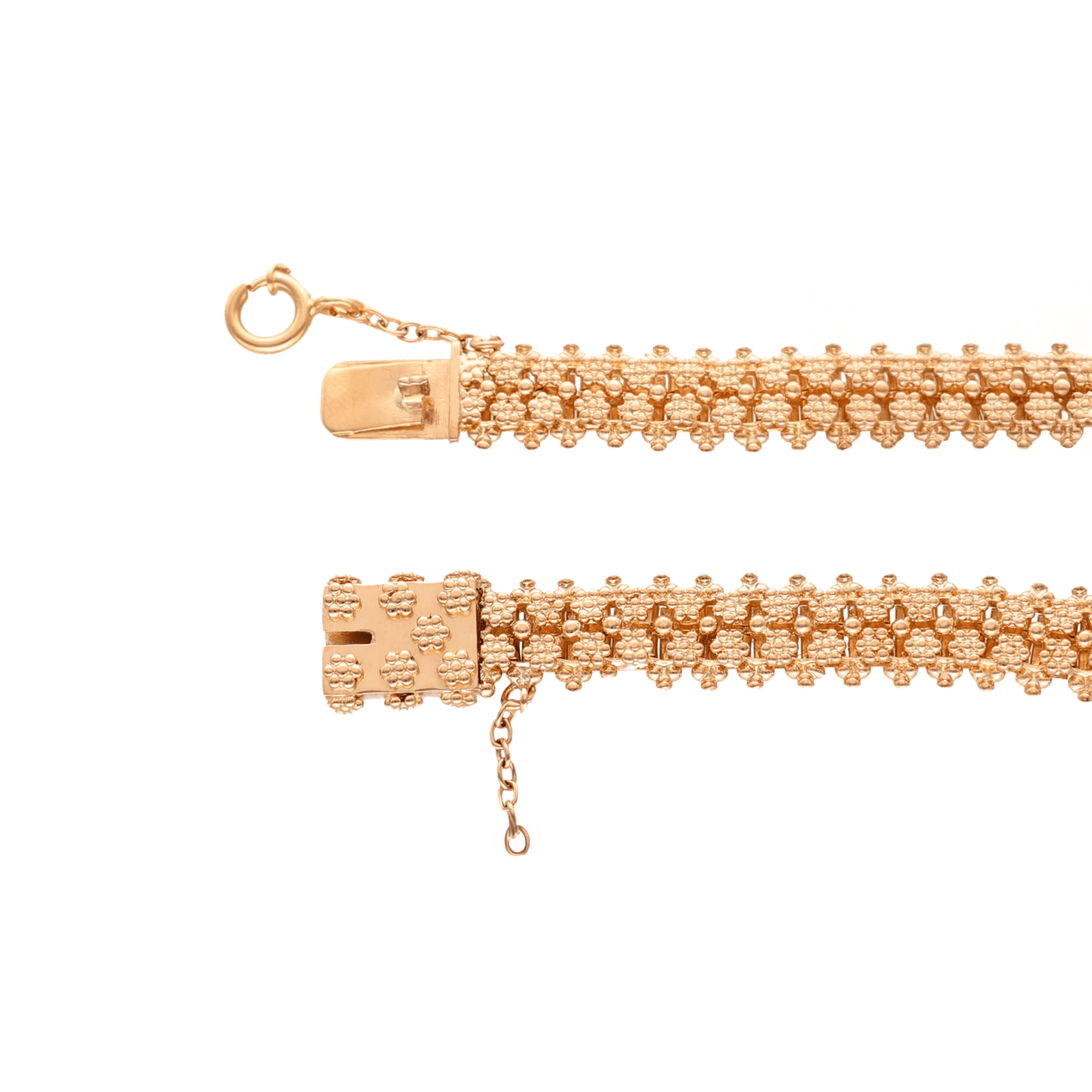 Pulseira Bracelete em Ouro 19kl com Caramujos (20cm) - Loja do Ouro