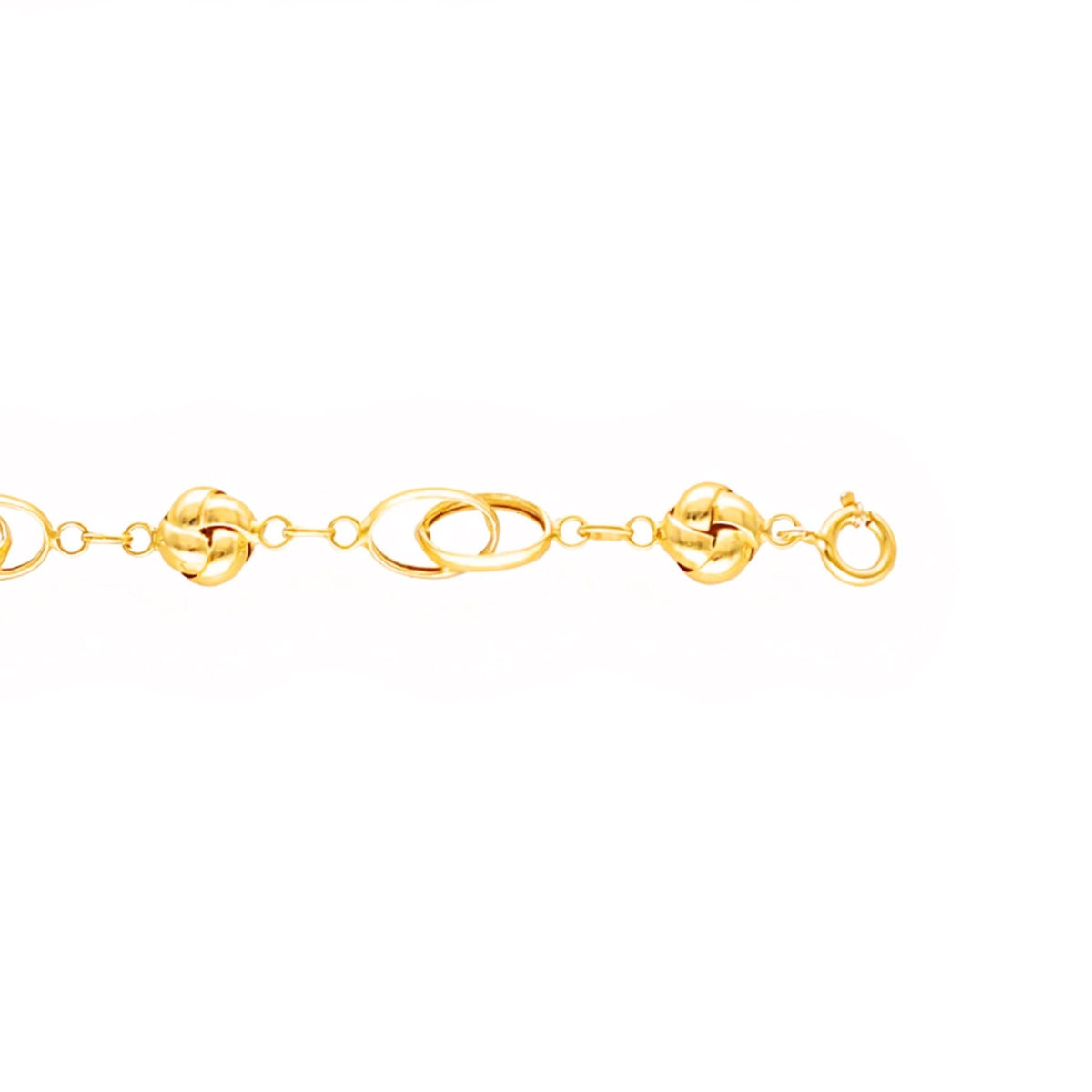 Pulsera con eslabones y nudos en oro de 19 kl (21cm) - Gold Store Premium