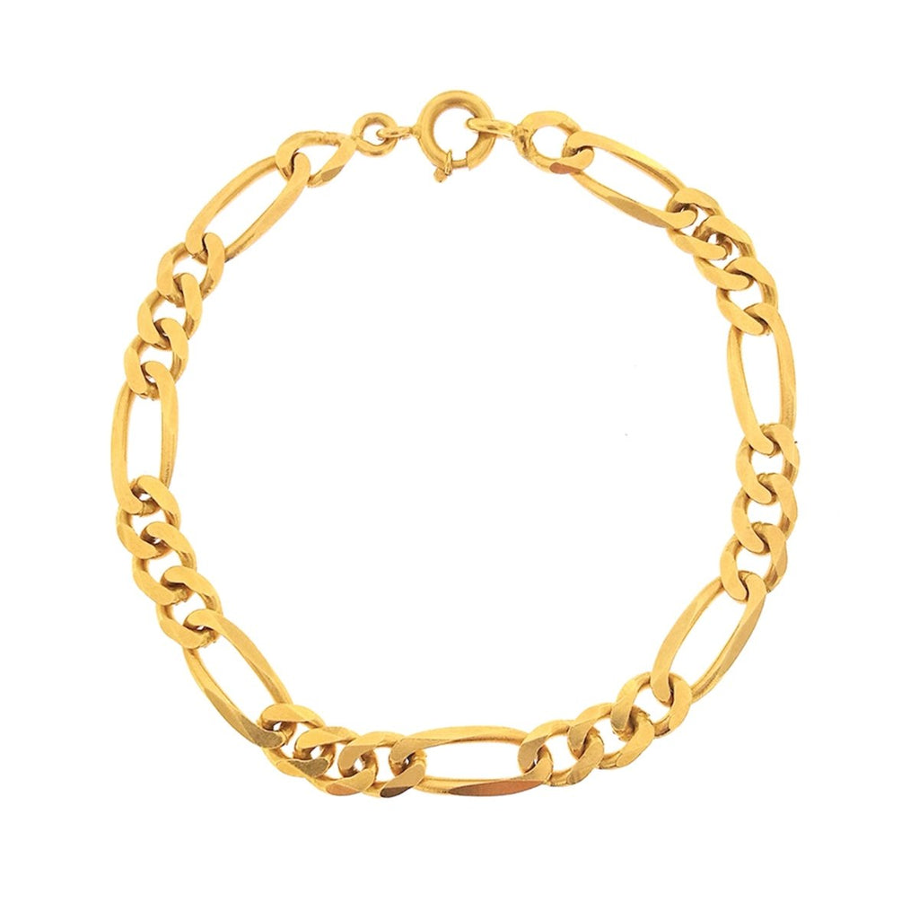 Pulseira com Malha 3x1 em Ouro (22cm) - Loja do Ouro