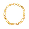 Pulseira com Malha 3x1 em Ouro (22cm) - Loja do Ouro