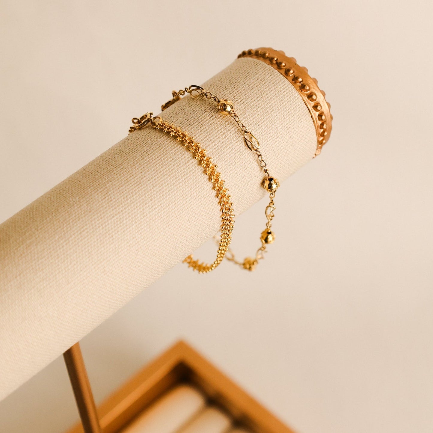 Pulseira com Rocas e Bolas de Viana em Ouro 19kl (18.5cm) - Loja do Ouro