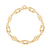 Pulseira Condessa em Ouro com Elos Trabalhados (19.5cm) - Loja do Ouro