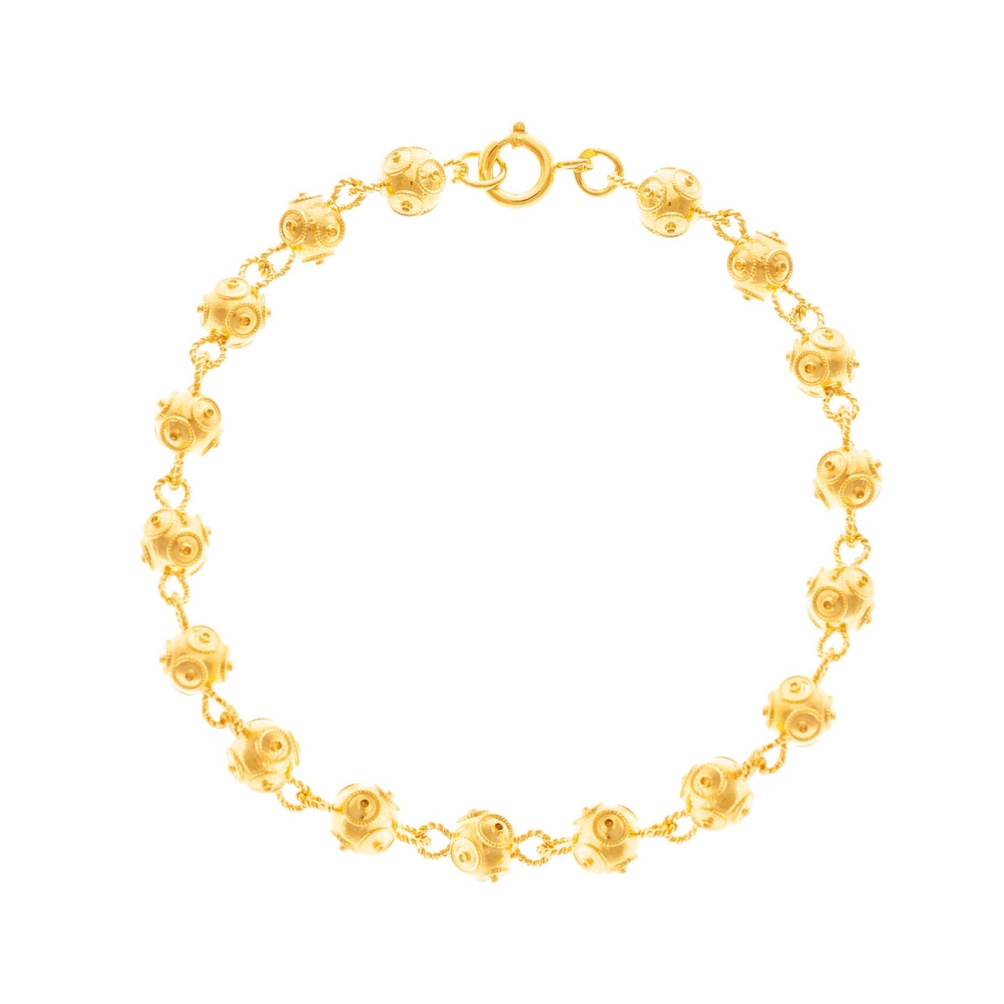 Pulseira Contas de Viana em Ouro 19kl (18cm) - Loja do Ouro