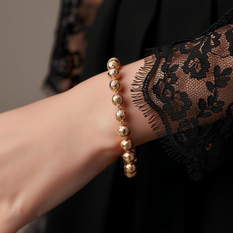 Pulseira Contas de Viana em Ouro 19kl (18cm) - Loja do Ouro