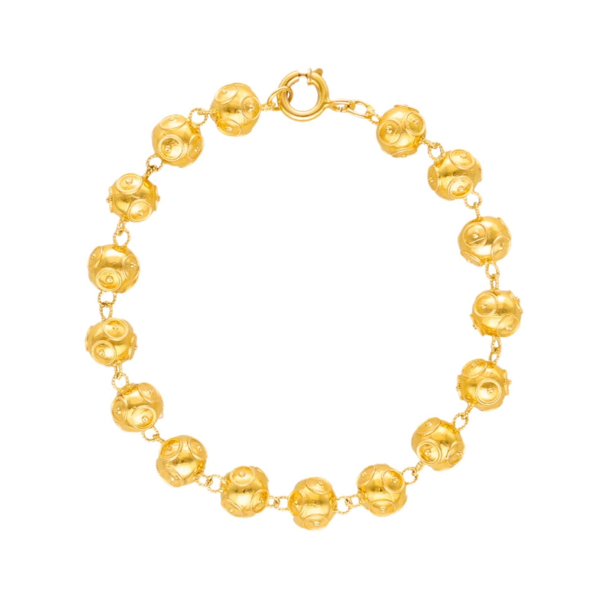 Pulseira Contas de Viana em Ouro 19kl (18cm) - Loja do Ouro
