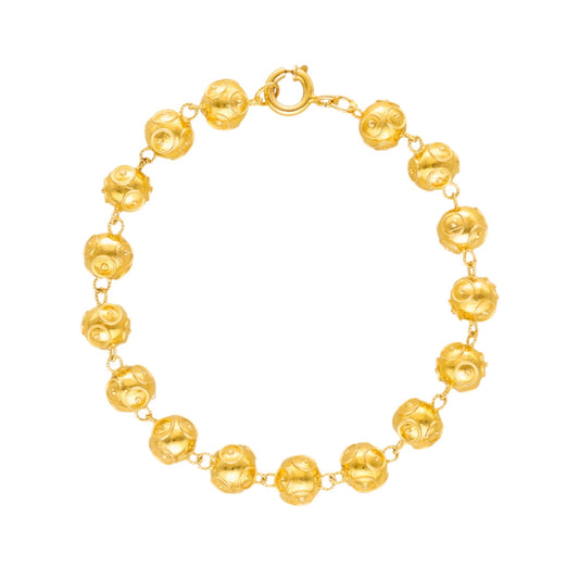 Pulseira Contas de Viana em Ouro 19kl (18cm) - Loja do Ouro
