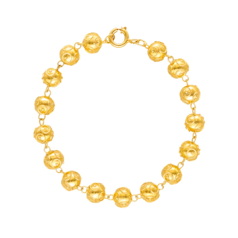 Pulseira Contas de Viana em Ouro 19kl (18cm) - Loja do Ouro
