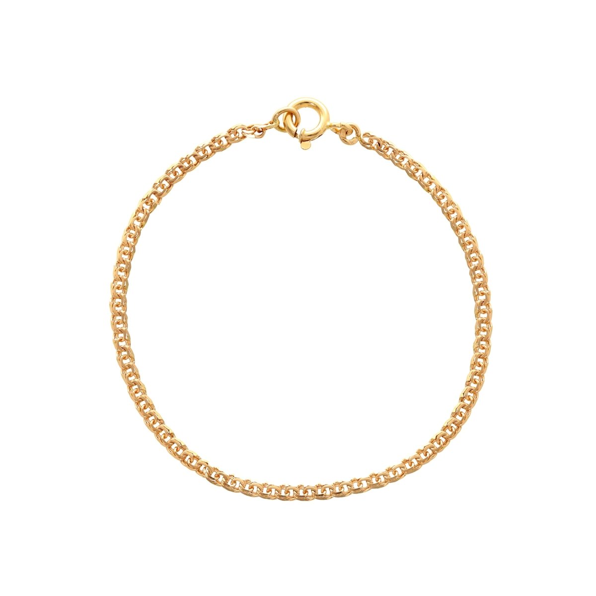Pulsera infantil con malla dorada con flecos (15cm) - Gold Store Premium