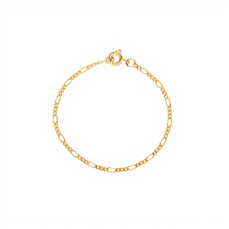 Pulseira Criança Malha 3x1 em Ouro 19kl (12cm) - Loja do Ouro