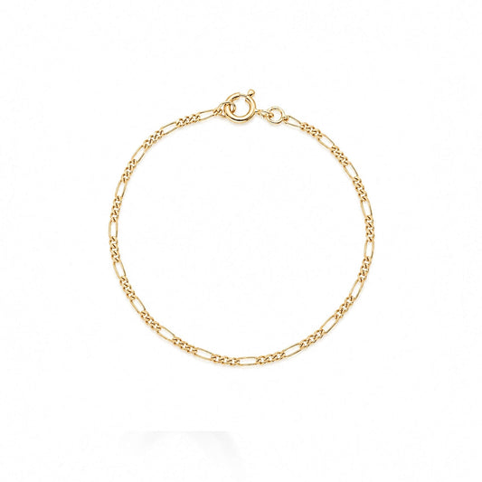 Pulseira Criança Malha 3x1 em Ouro 19kl (13.5cm) - Loja do Ouro