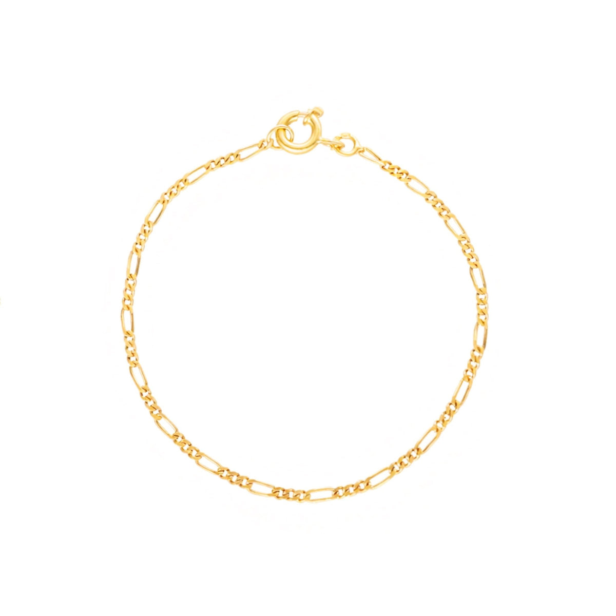 Pulsera infantil de malla 3x1 en oro 19kl (14cm) - Gold Store Premium