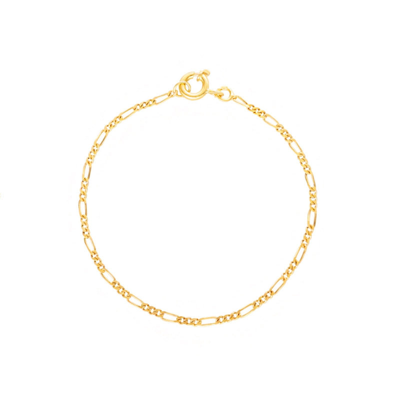 Pulseira Criança Malha 3x1 em Ouro 19kl (14cm) - Loja do Ouro