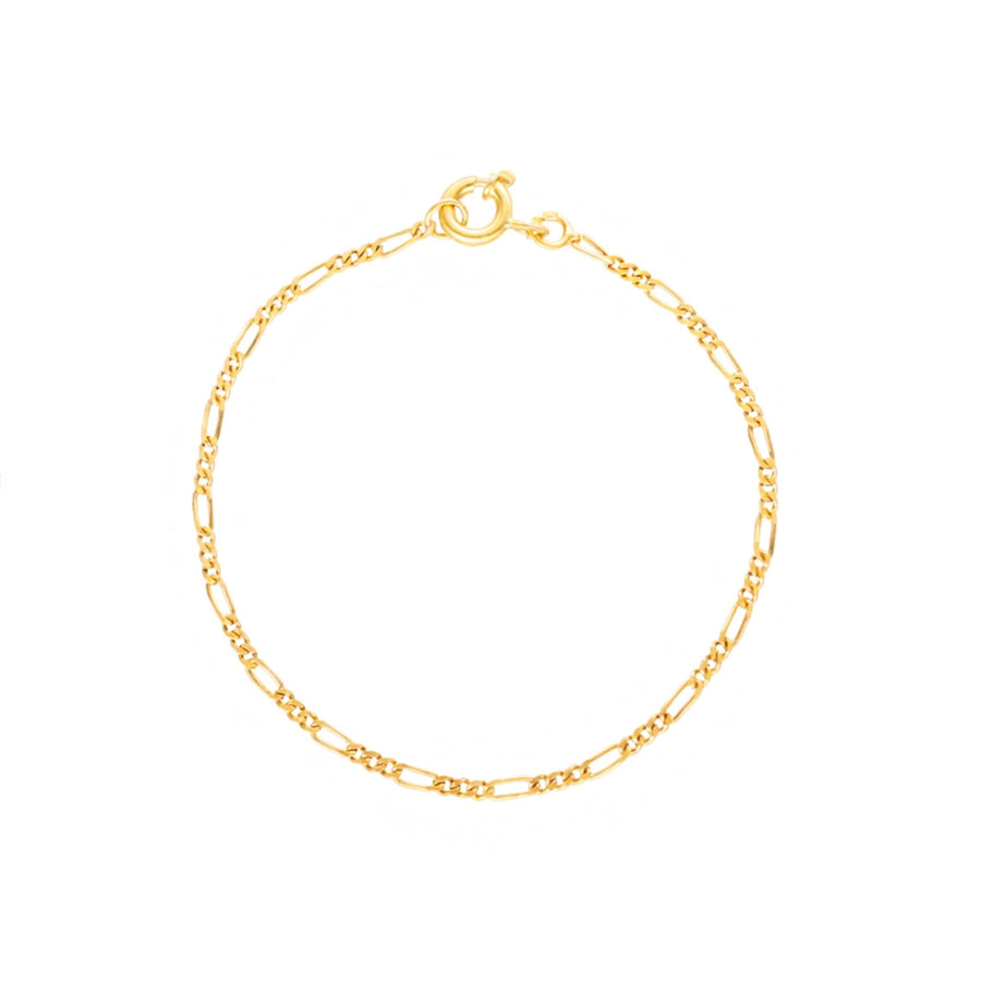 Pulsera infantil de malla 3x1 en oro 19kl (14cm) - Gold Store Premium