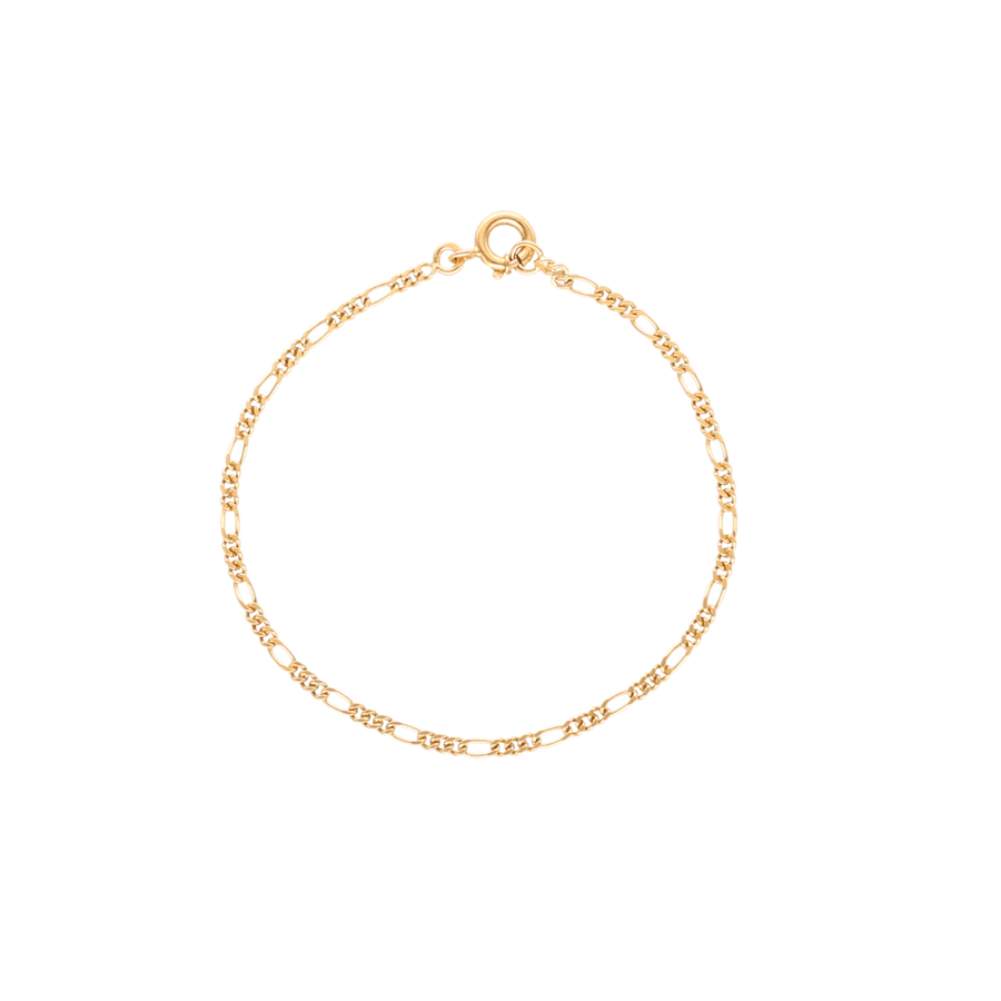 Pulsera infantil de malla 3x1 en oro 19kl (14cm) - Gold Store Premium
