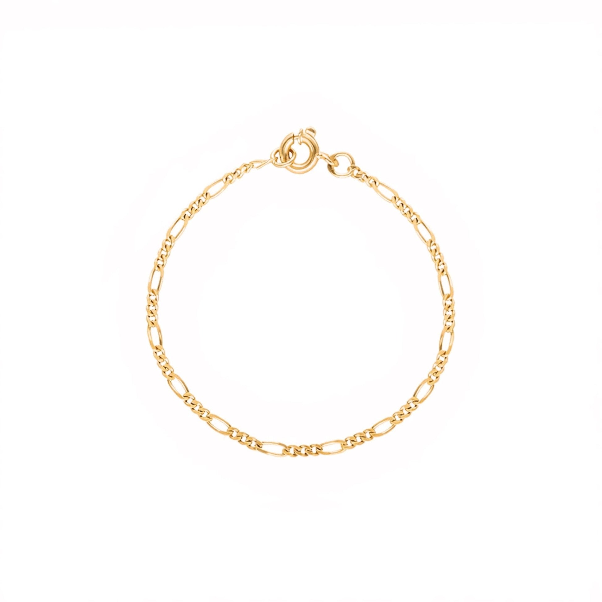 Pulseira Criança Malha 3x1 em Ouro 19kl (14cm) - Loja do Ouro