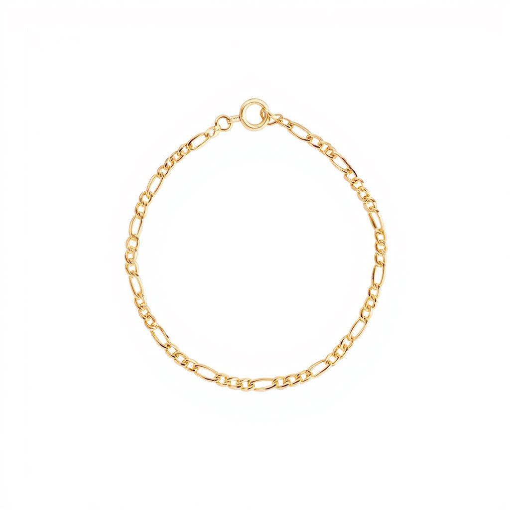 Pulsera infantil de malla 3x1 en oro 19kl (15cm) - Gold Store Premium