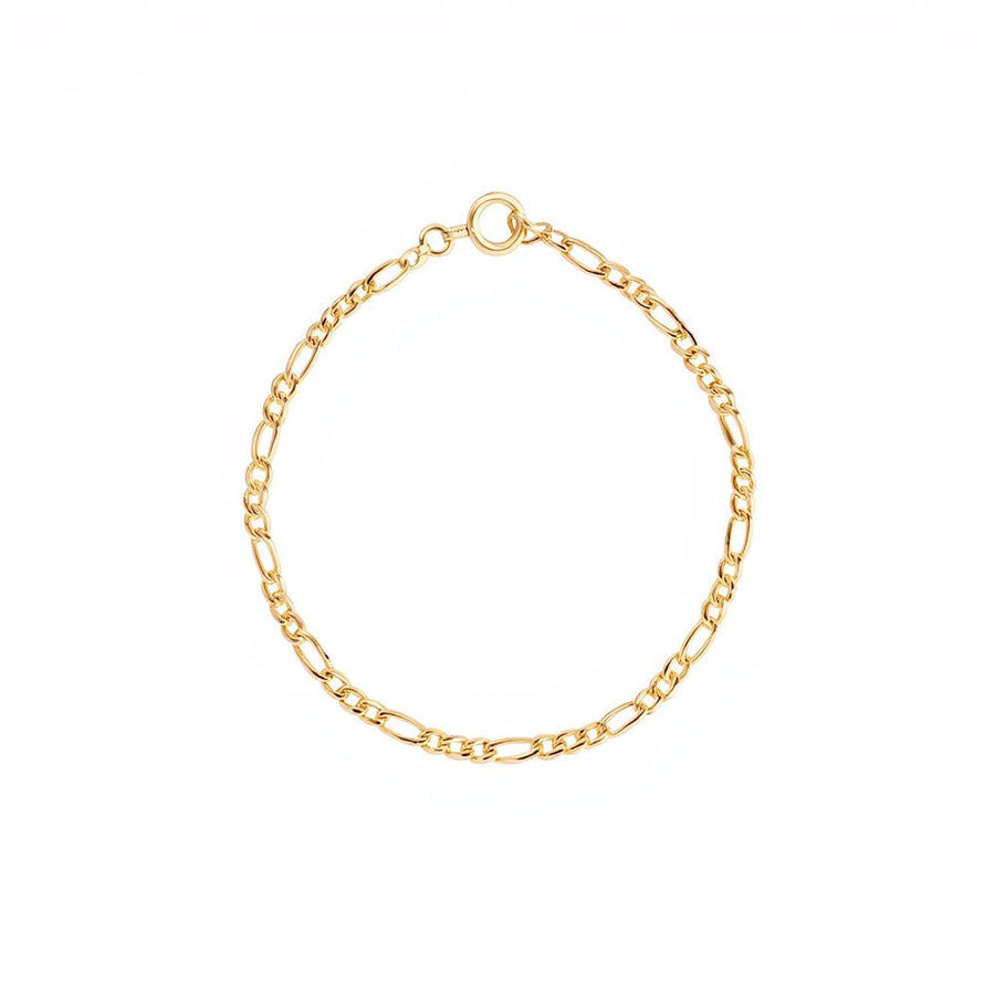 Pulsera infantil de malla 3x1 en oro 19kl (15cm) - Gold Store Premium