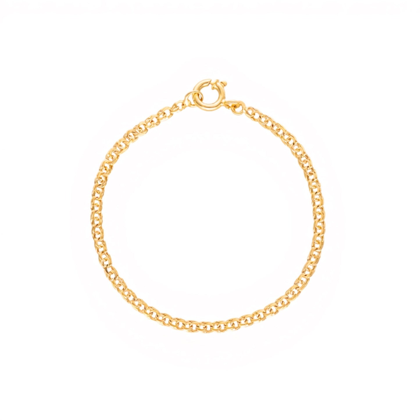 Pulseira Criança Malha Friso em Ouro 19kl (13cm) - Loja do Ouro