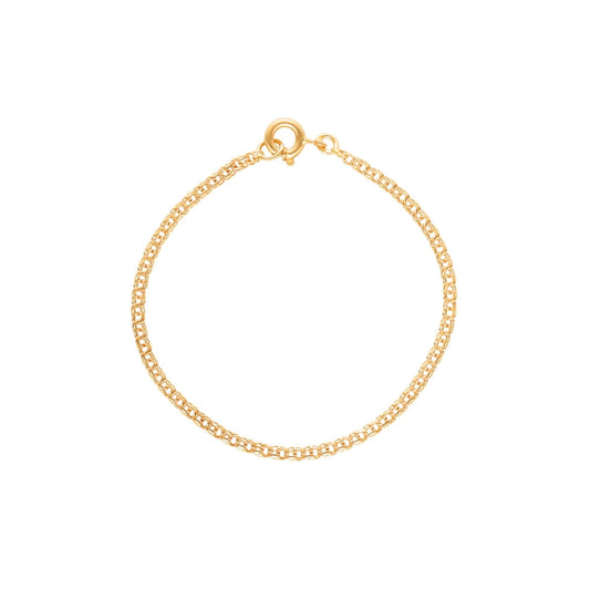 Pulseira de Criança em Ouro 19kl com Malha Friso (13cm) - Loja do Ouro