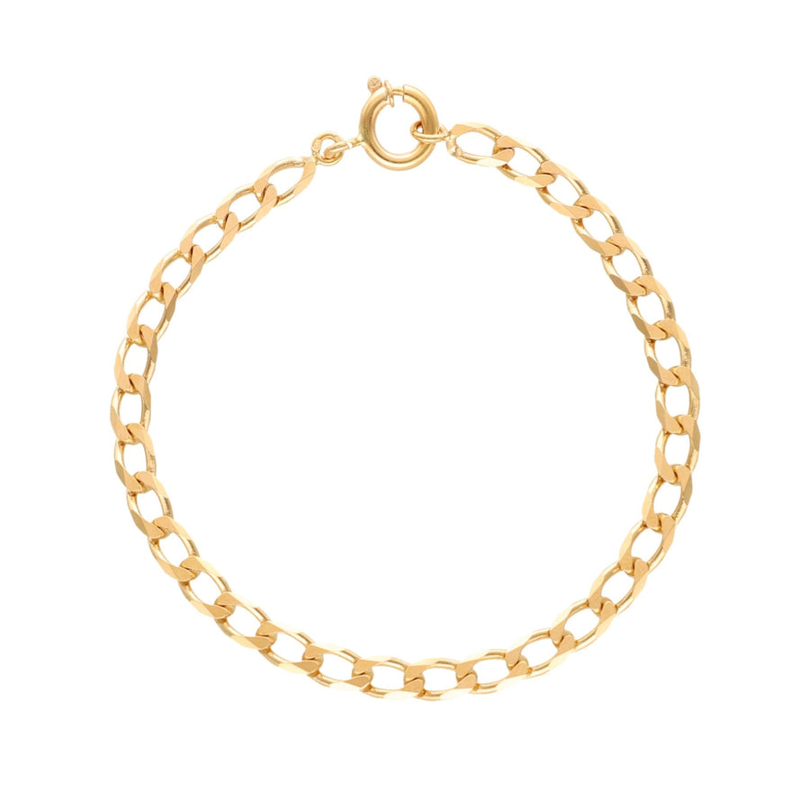Pulsera de hombre en oro 19kl con malla Barbela (19