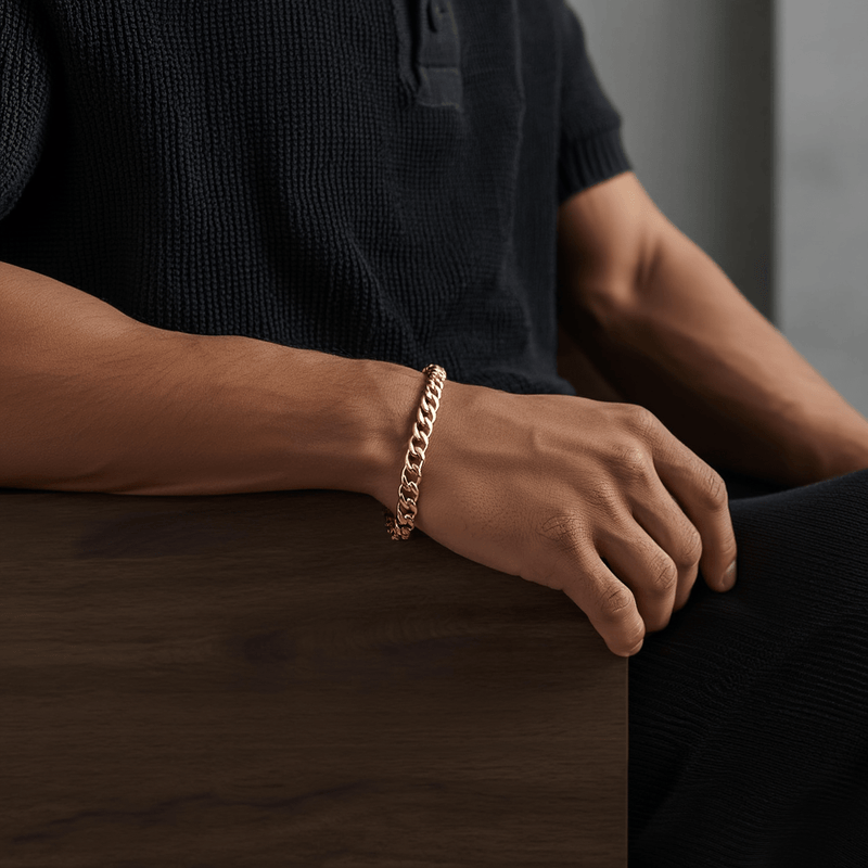 Pulseira de Homem em Ouro 19kl com Malha Barbela (20cm) - Loja do Ouro