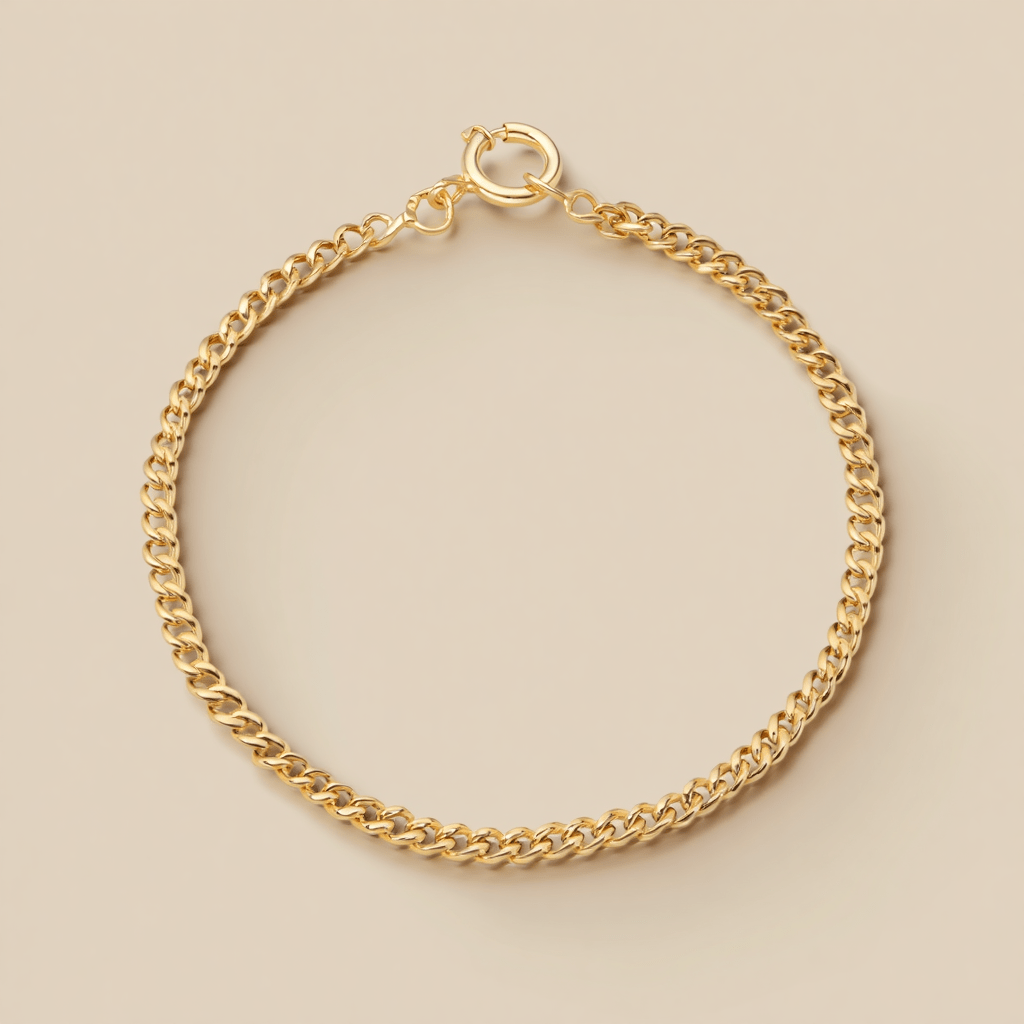 Pulsera de hombre en oro 19kl con malla Barbela (20cm) - Gold Store Premium