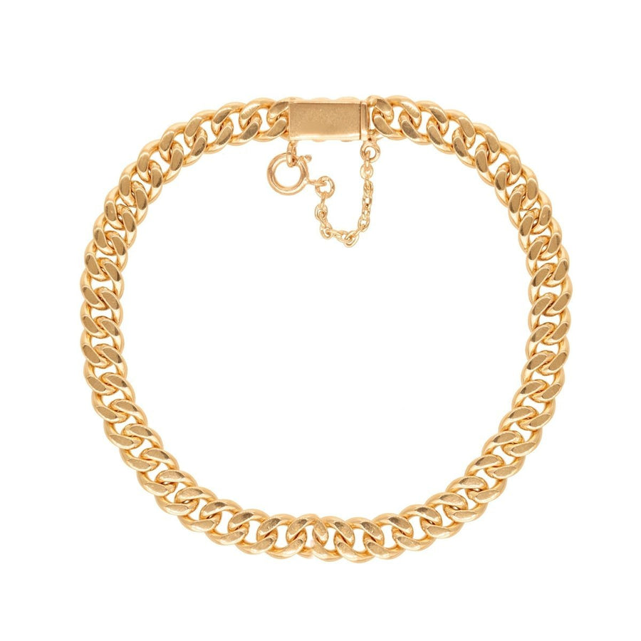 Pulsera de hombre en oro 19kl con malla Barbela (20cm) - Gold Store Premium
