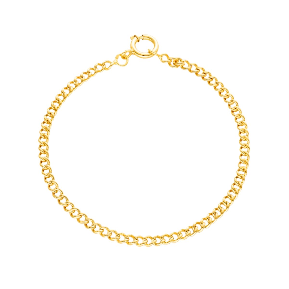 Pulsera de hombre en oro 19kl con malla Barbela (20cm) - Gold Store Premium