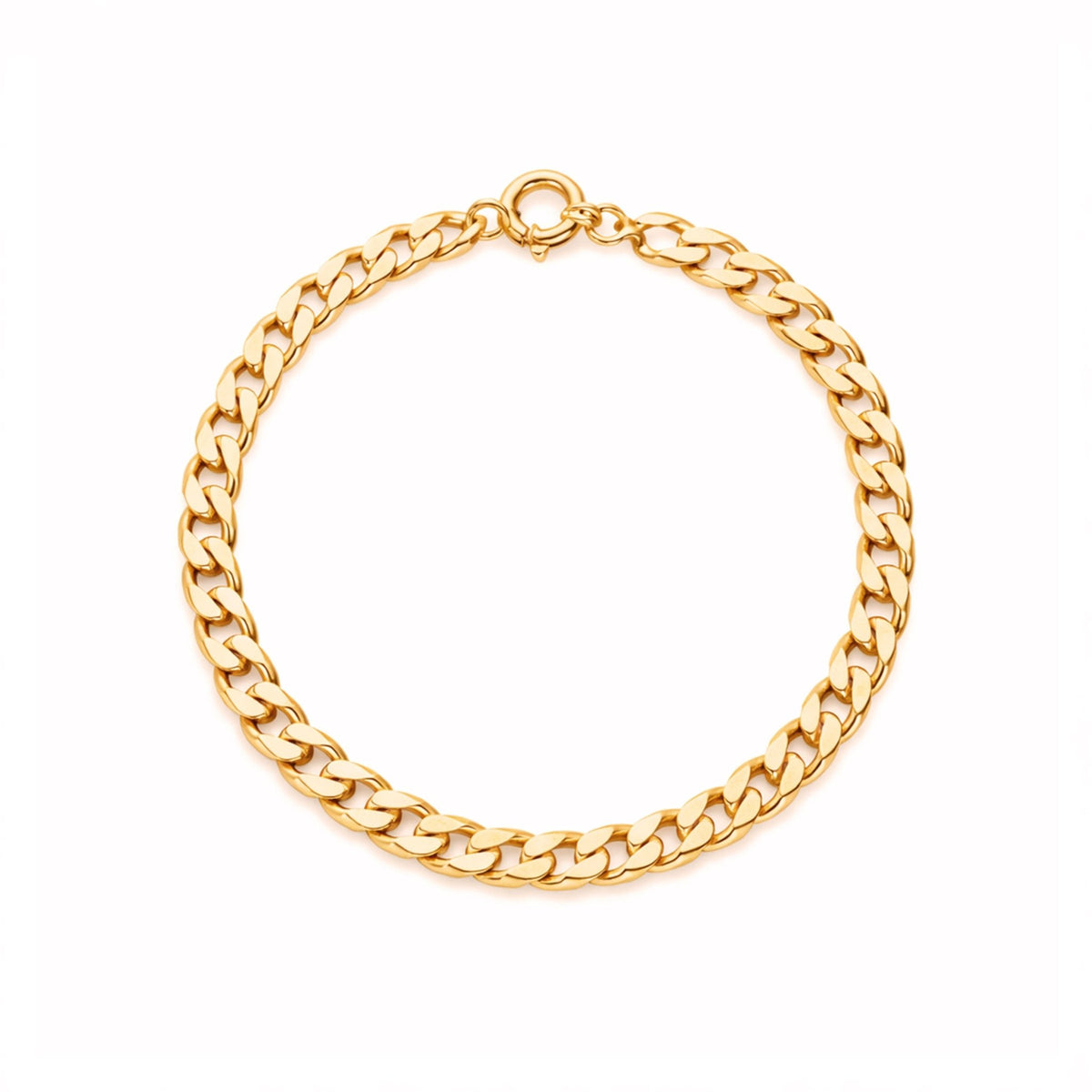 Pulseira de Homem em Ouro 19kl com Malha Barbela Batida (20.2cm) - Loja do Ouro