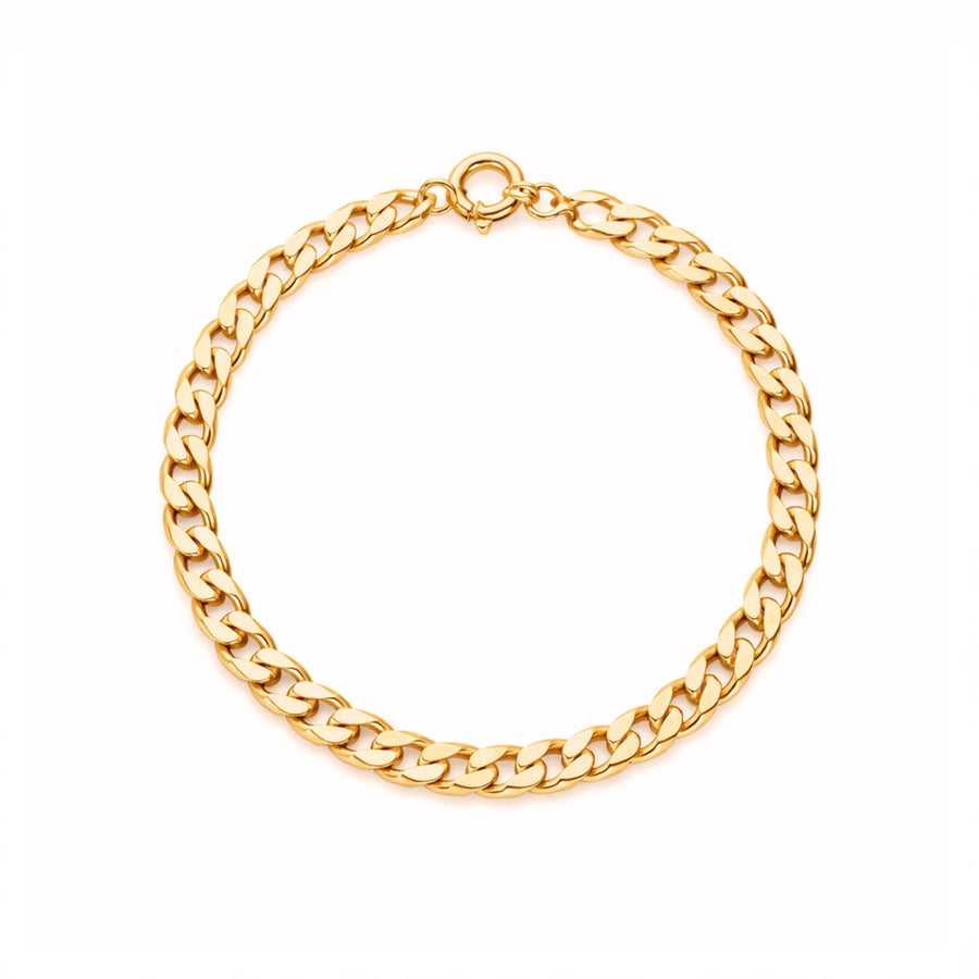 Pulseira de Homem em Ouro 19kl com Malha Barbela Batida (20.2cm) - Loja do Ouro