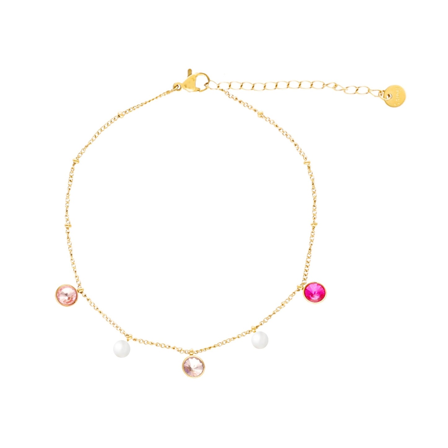 Pulseira de Pé Arco íris em Aço Inoxidável - Loja do Ouro