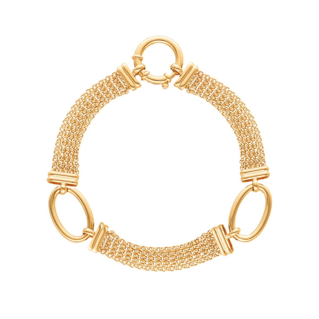 Pulseira Dona Amália em Ouro (19cm) - Loja do Ouro