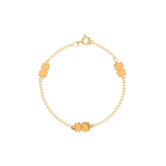 Pulseira Elos Love com Hello Kitty em Ouro 19kl (14.5cm) - Loja do Ouro