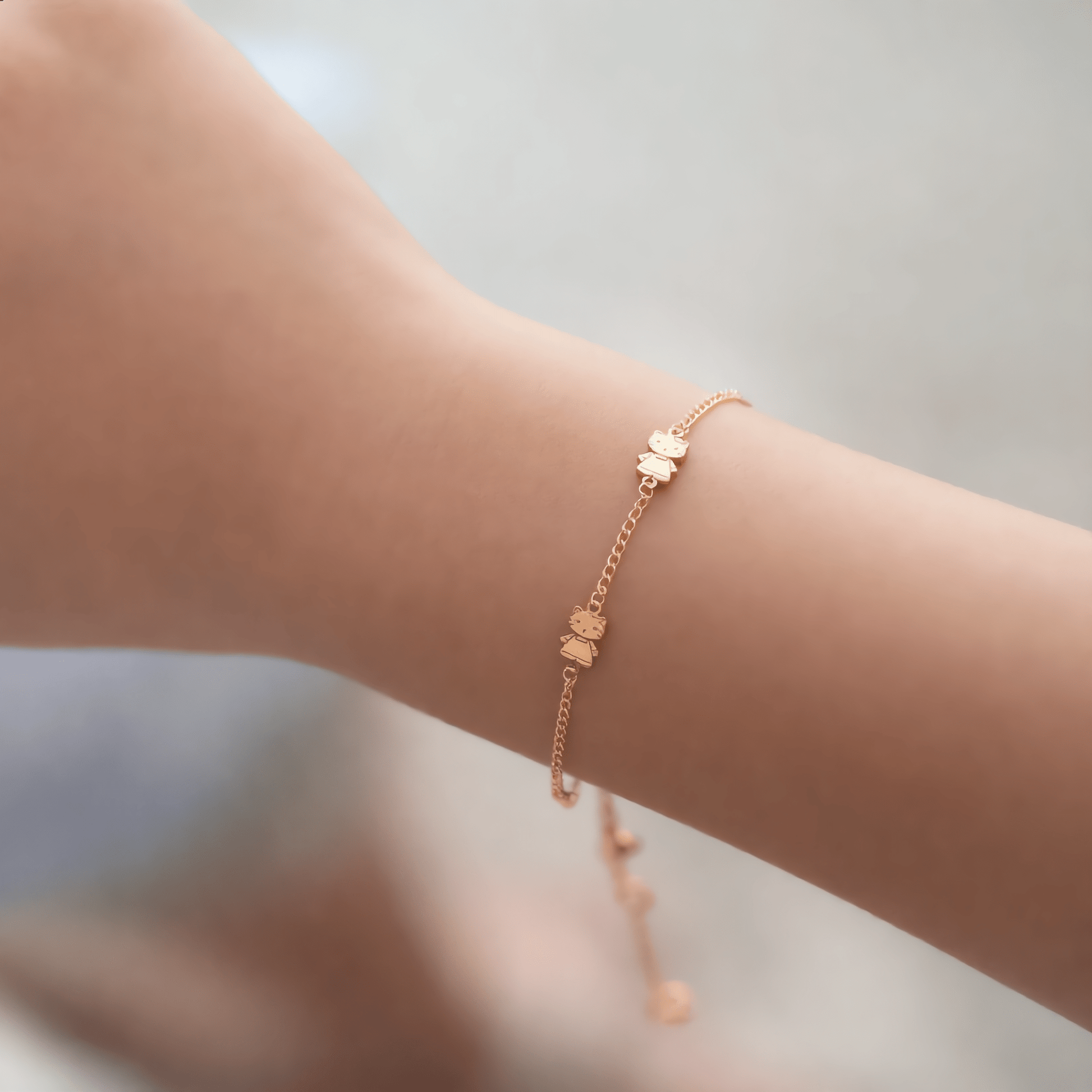 Pulseira Elos Love com Hello Kitty em Ouro 19kl (14.5cm) - Loja do Ouro