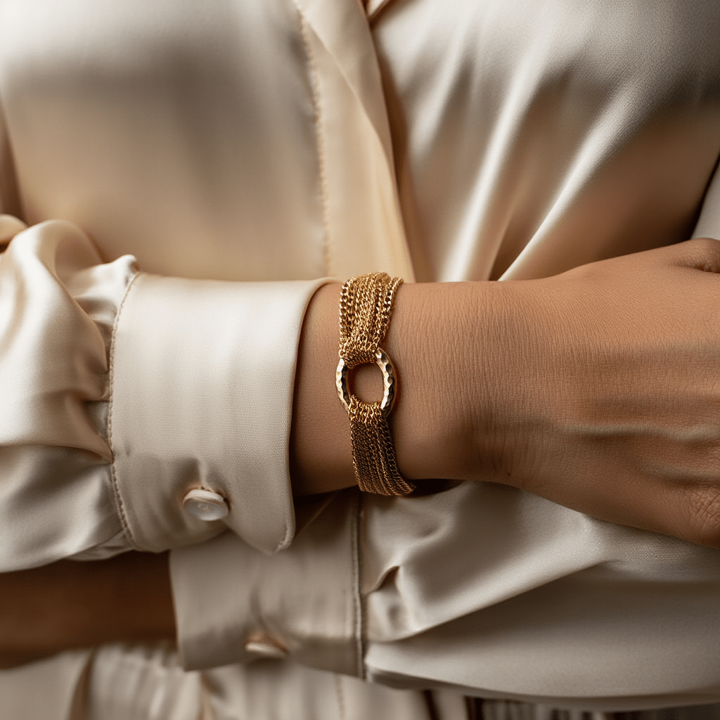 Pulseira Elos Portugueses em Ouro 19kl com Elos Martelados (19cm) - Loja do Ouro