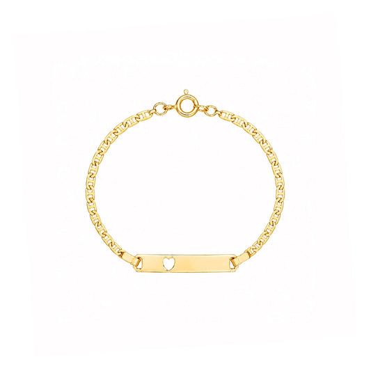 Pulseira em Ouro 19kl com Chapa para Gravação (13cm) - Loja do Ouro
