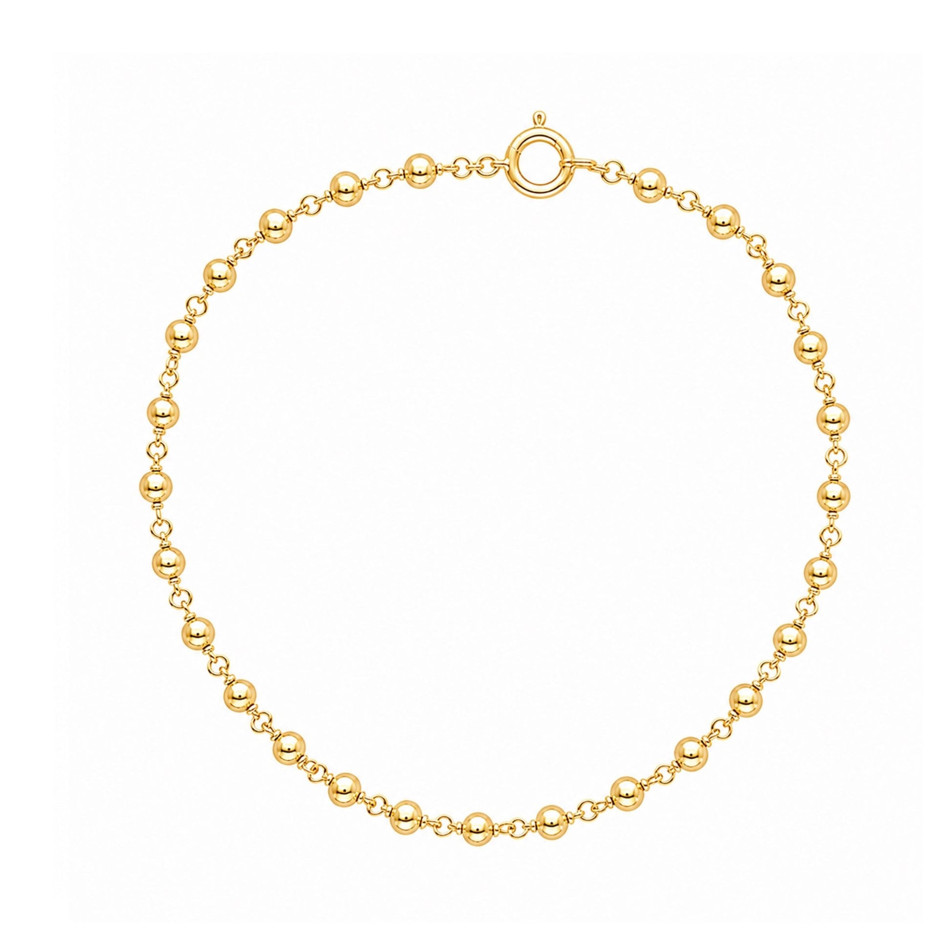 Pulseira em Ouro 19kl com Esferas (19.5cm) - Loja do Ouro