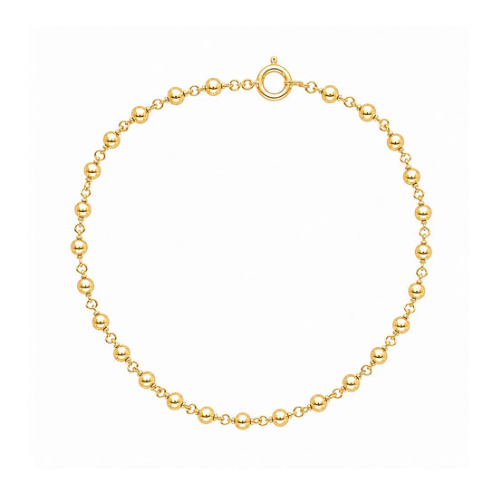 Pulseira em Ouro 19kl com Esferas (19.5cm) - Loja do Ouro