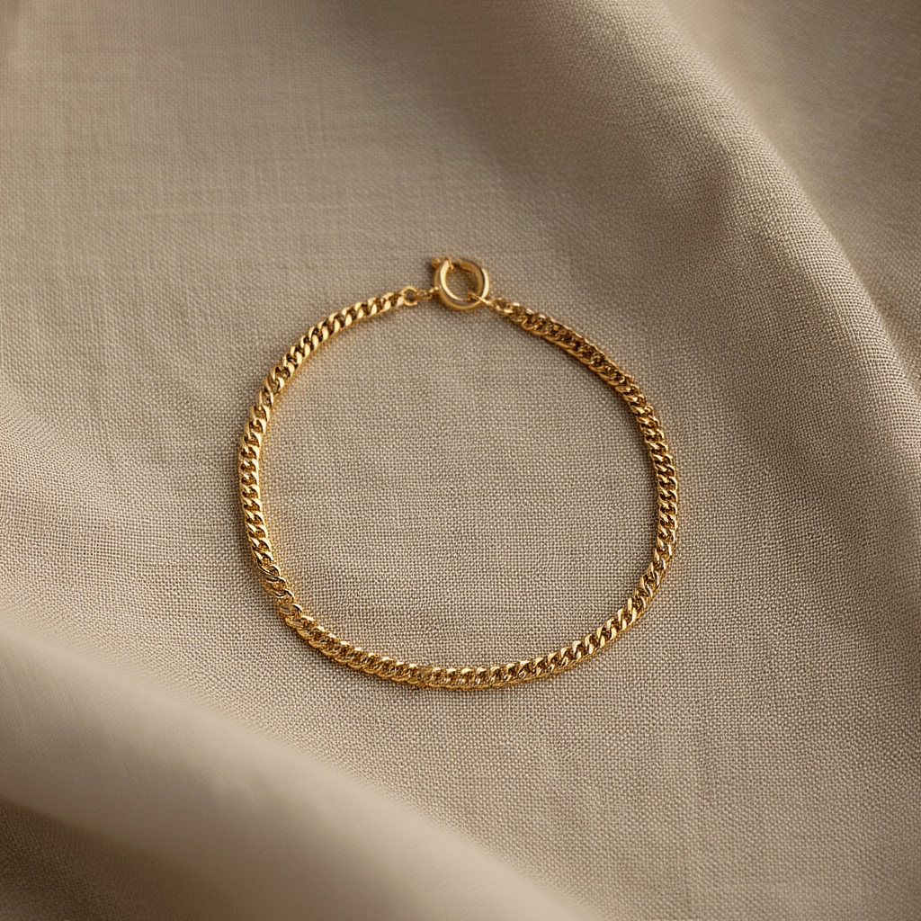 Pulsera de oro de 19 kl con malla Barbela (16cm) - Gold Store Premium
