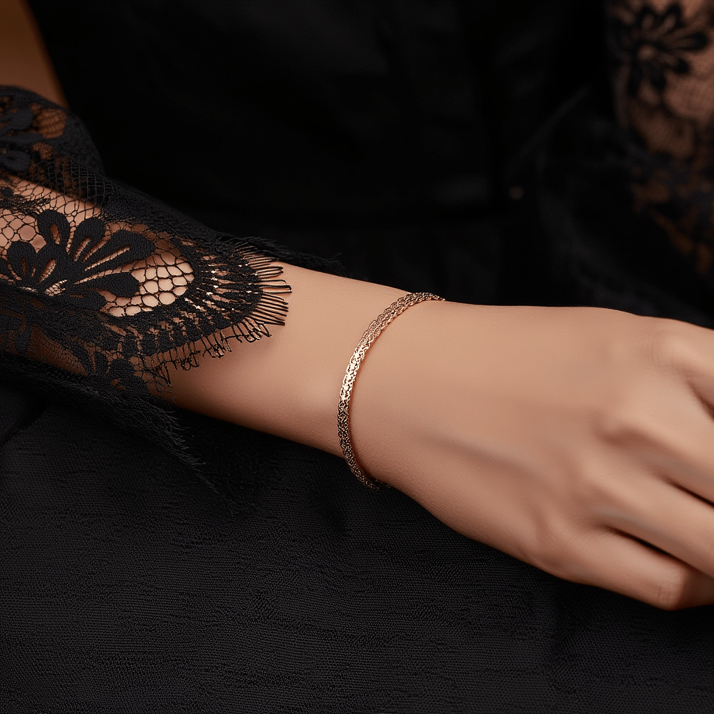 Pulseira em Ouro 19kl com Malha Batida (16cm) - Loja do Ouro