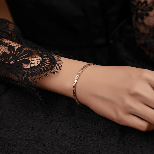 Pulseira em Ouro 19kl com Malha Batida (16cm) - Loja do Ouro