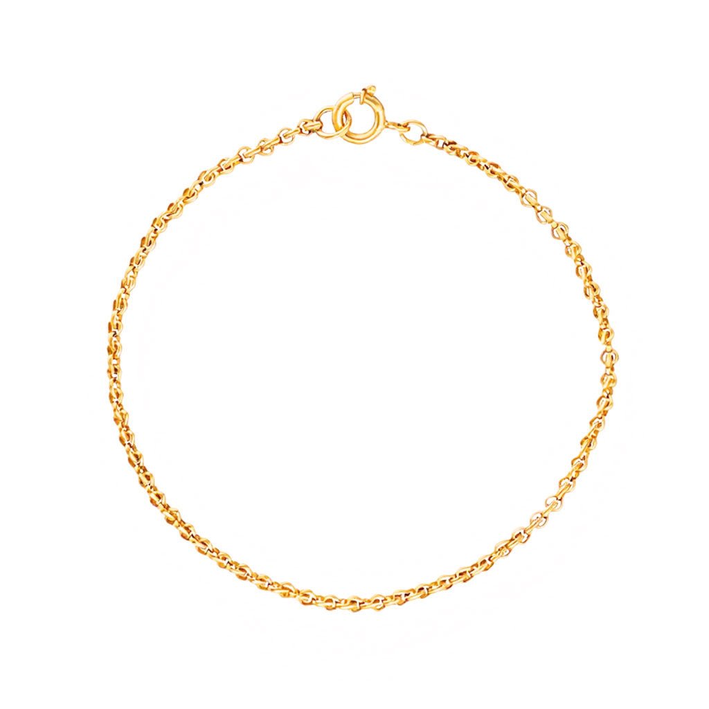 Pulsera de oro de 19 kl con malla de cordón (19