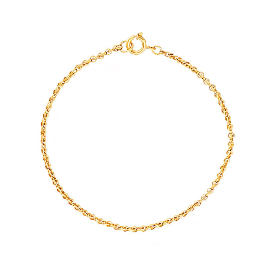 Pulsera de oro de 19 kl con malla de cordón (19