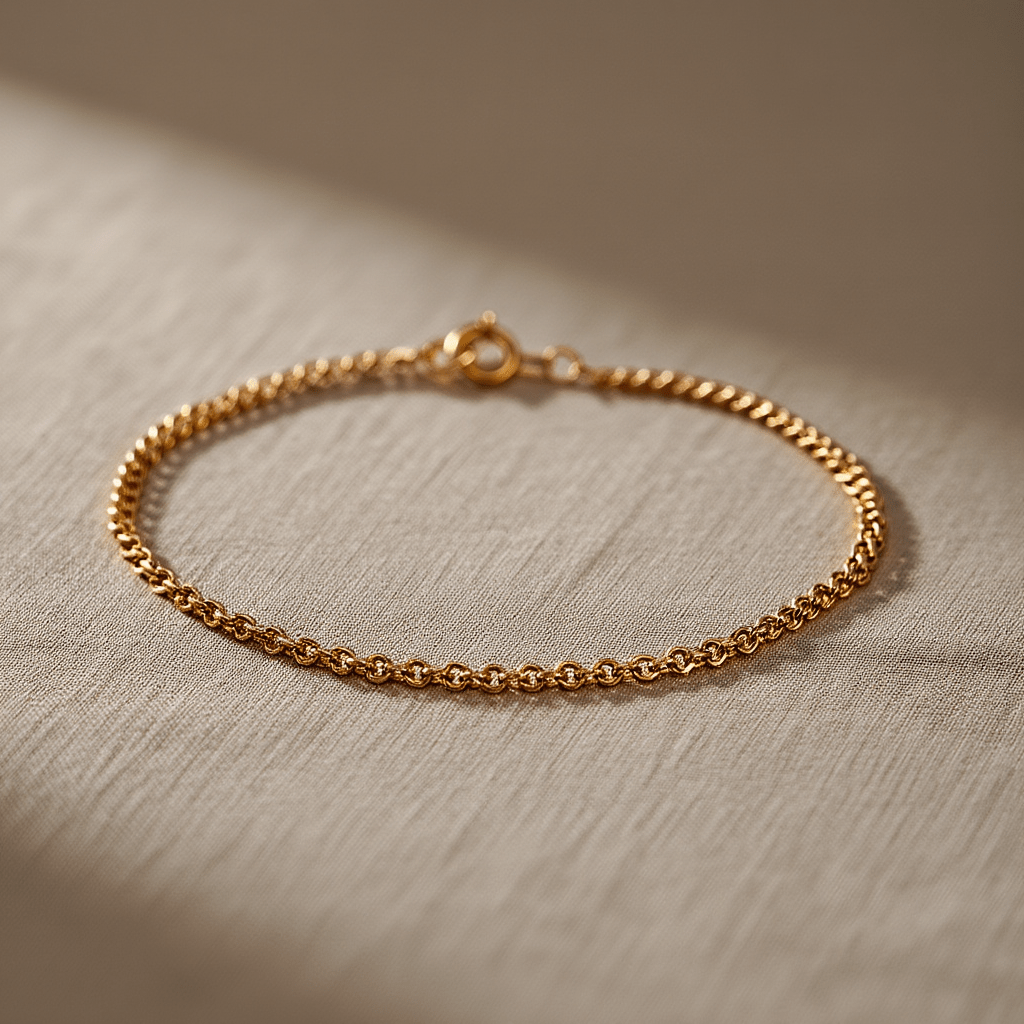 Pulsera de oro de 19 kl con malla de cordón (19