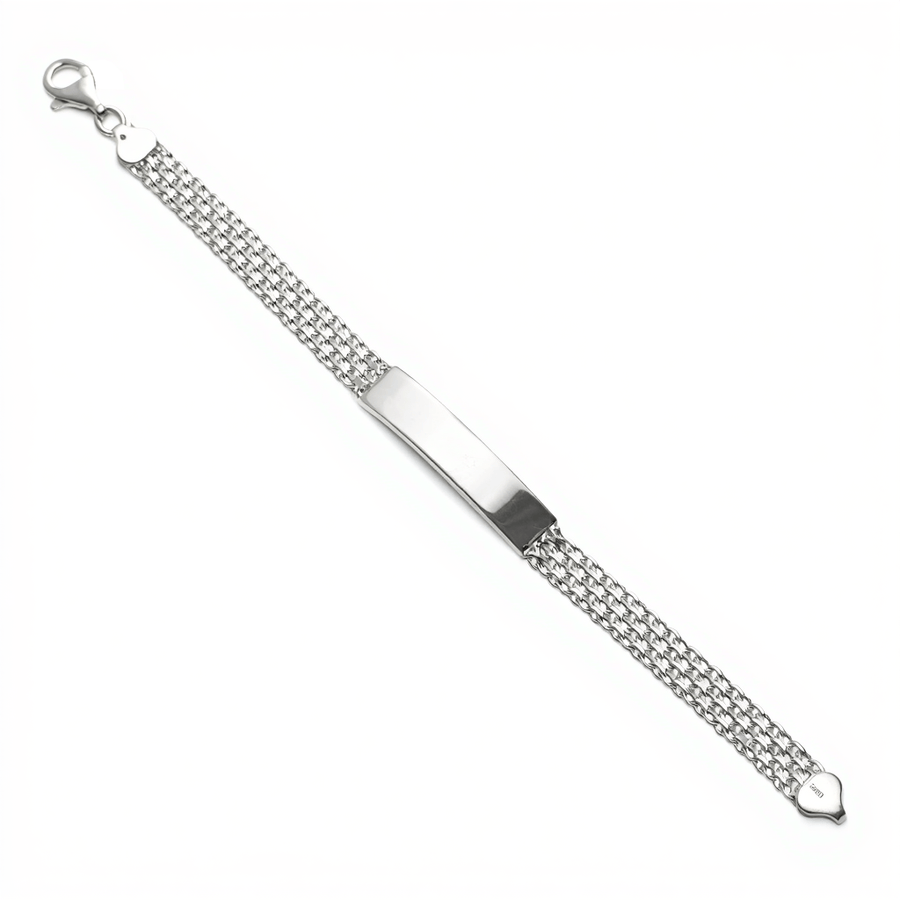 Pulsera de plata con plato (17cm) - Gold Store Premium