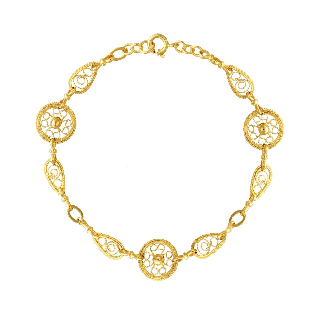 Pulsera de filigrana en oro 19kl (21cm) - Gold Store Premium