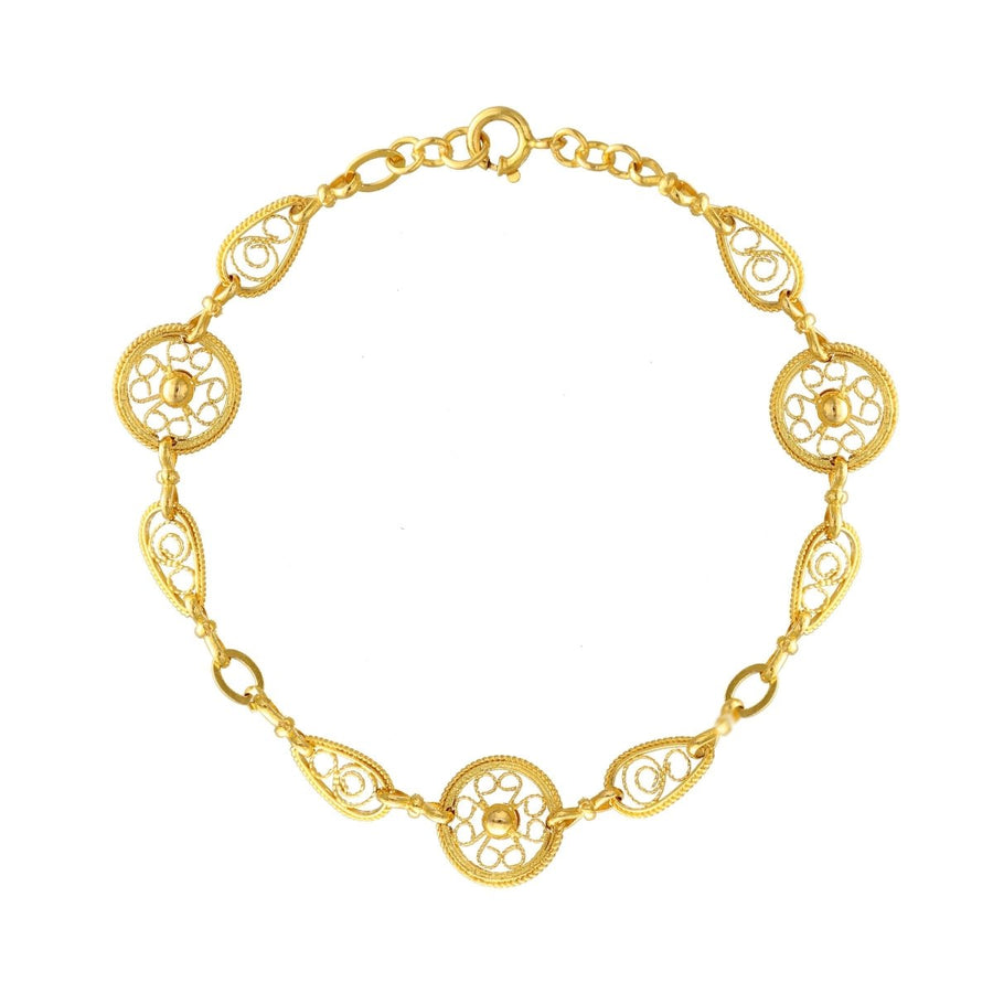 Pulsera de filigrana en oro 19kl (21cm) - Gold Store Premium