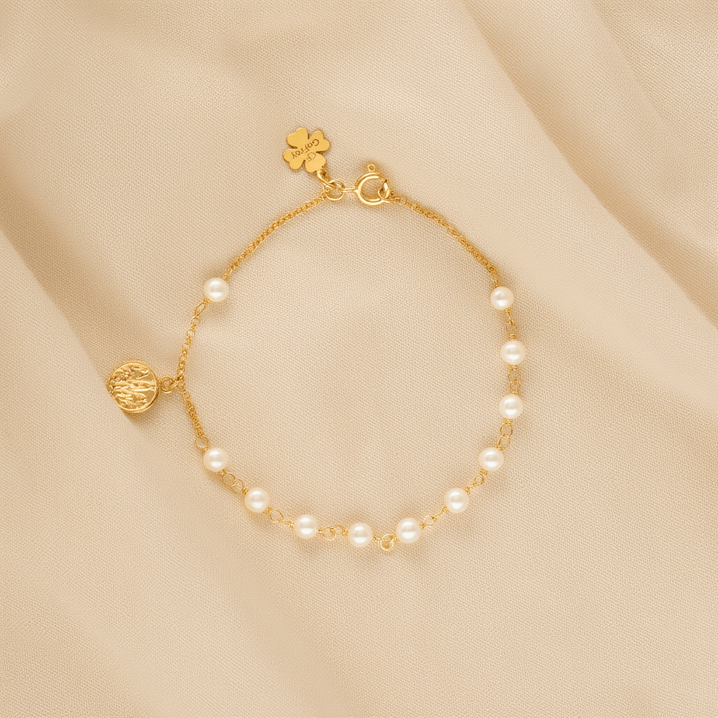 Pulseira Luz em Prata Dourada (18cm) - Loja do Ouro